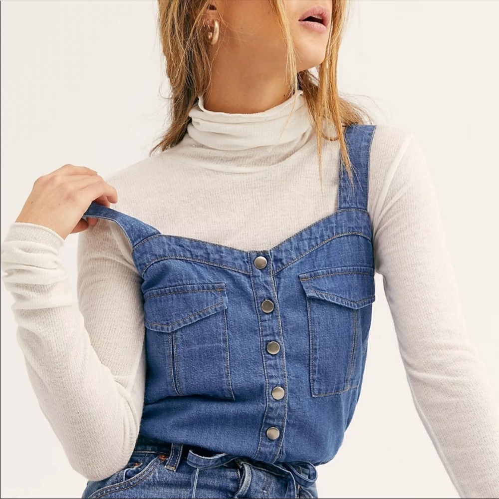 *SOLD* Free People NWT Palm Desert Denim Top